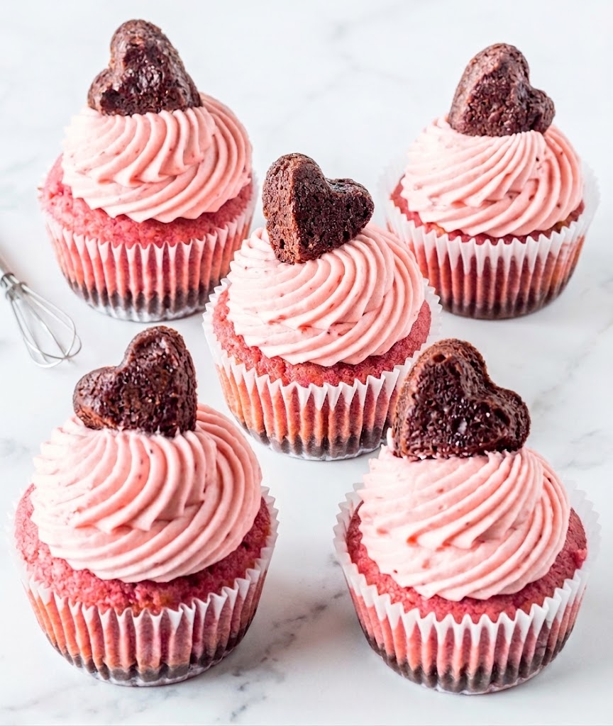 Strawberry Brownie Cupcakes Recipe 1 Strawberry Brownie Cupcakes Recipe