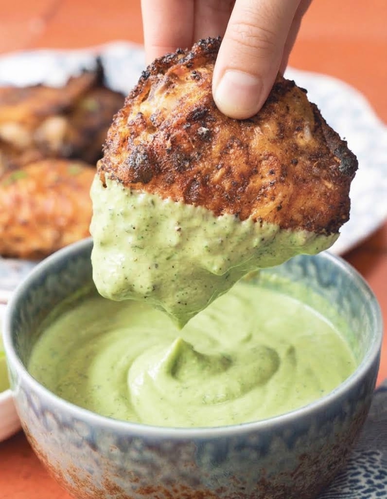 Air Fryer Poblano Cream Chicken Thighs Recipe