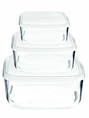 Bormioli Rocco Frigoverre Square Glass Food-Storage Containers With Lids