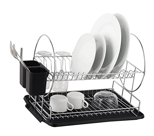 Neat-O Deluxe Chrome-Plated Steel 2-Tier Dish Rack