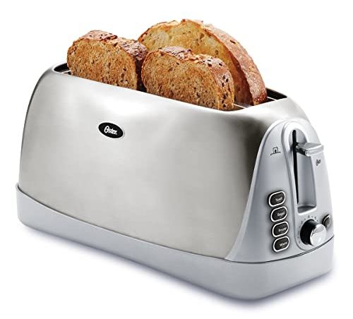 Oster Tssttr6330-Np Long Slot 4-Slice Toaster, Stainless Steel