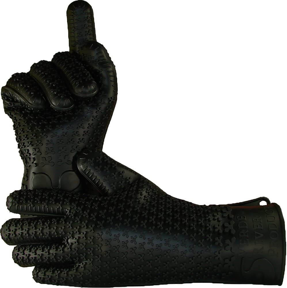 Verde River Products Silicone Heat Resistant BBQ Grilling Gloves 