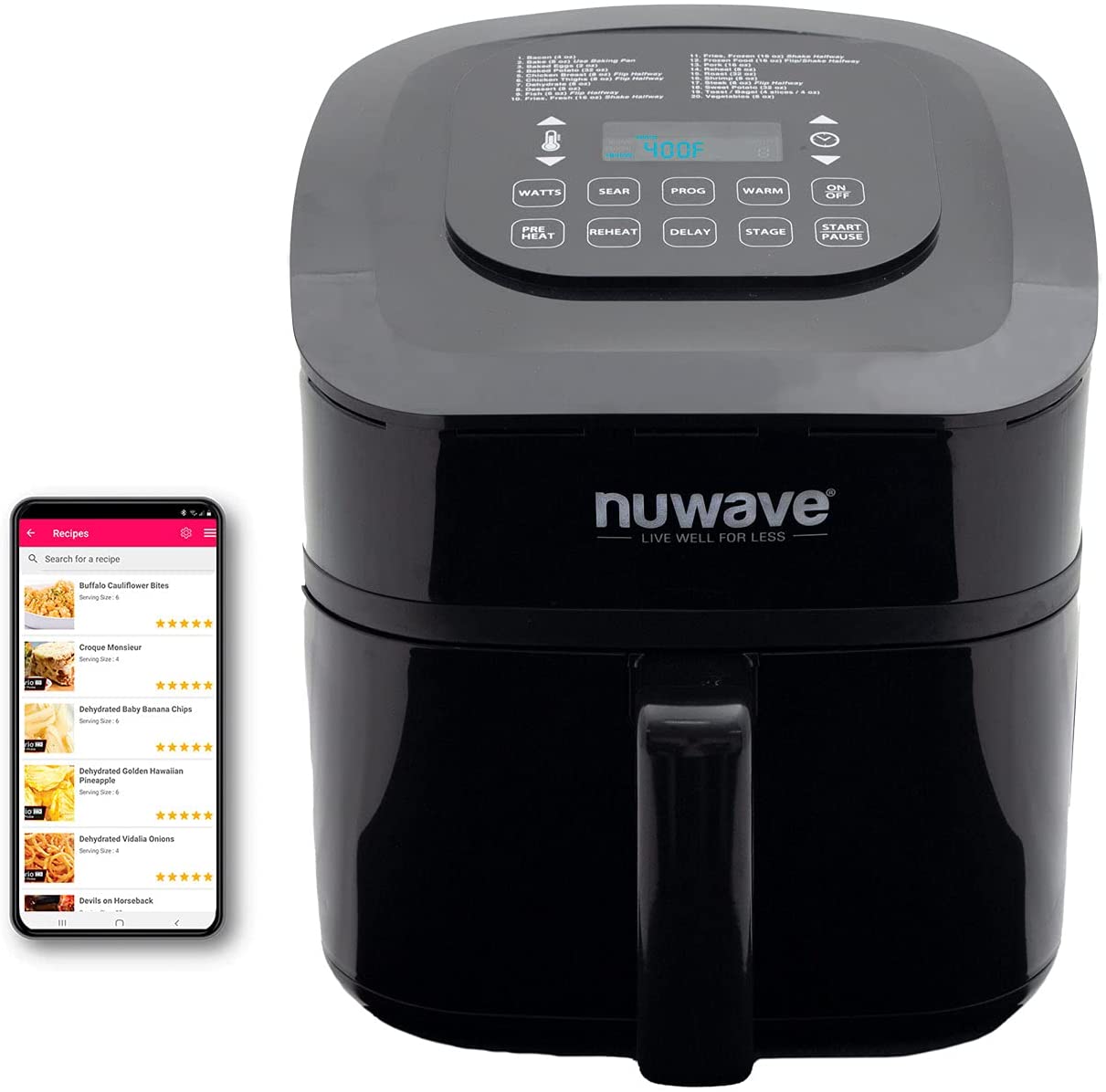 NUWAVE Brio Digital Air Fryer 7.25-Quart