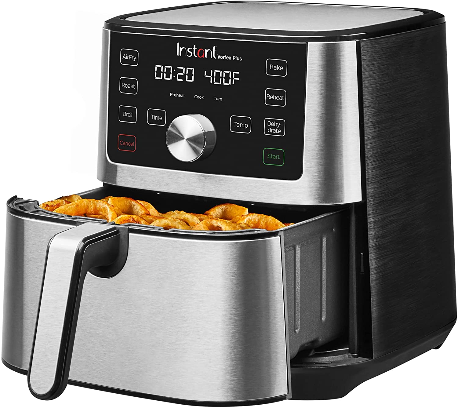 Instant Vortex Plus 6-in-1 Air Fryer, 4 Quart Stainless Steel Finish