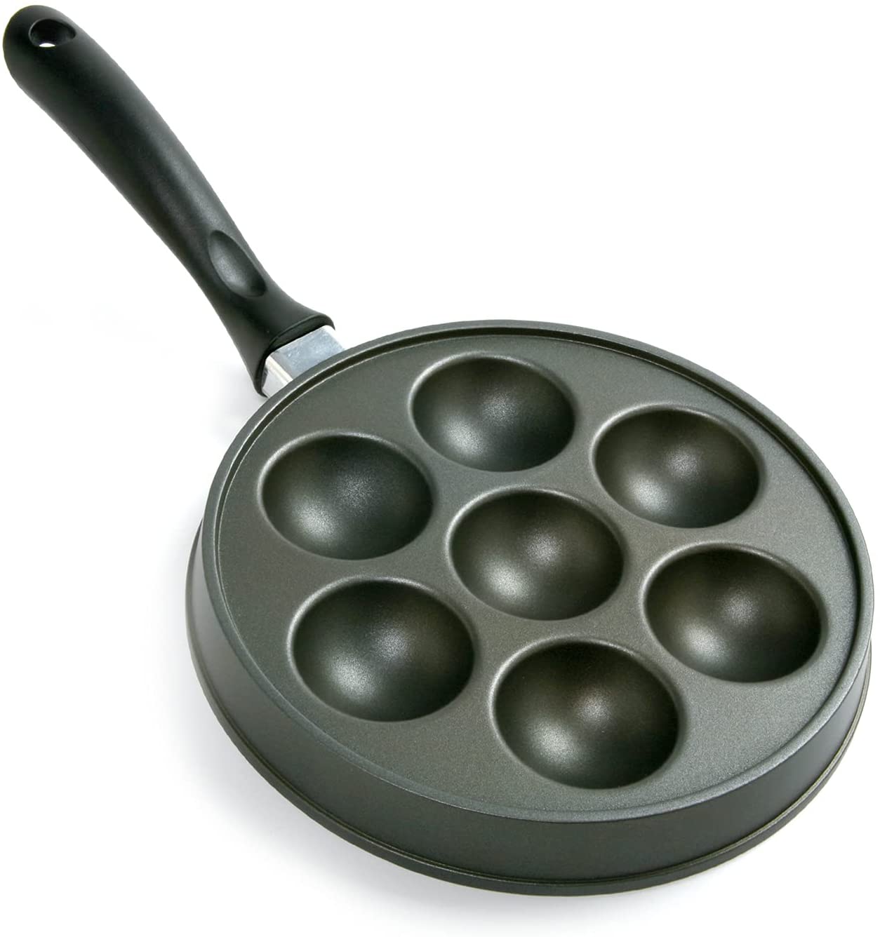 Norpro 3113 Nonstick Cast-Aluminum Aebleskiver Stuffed-Pancake Pan