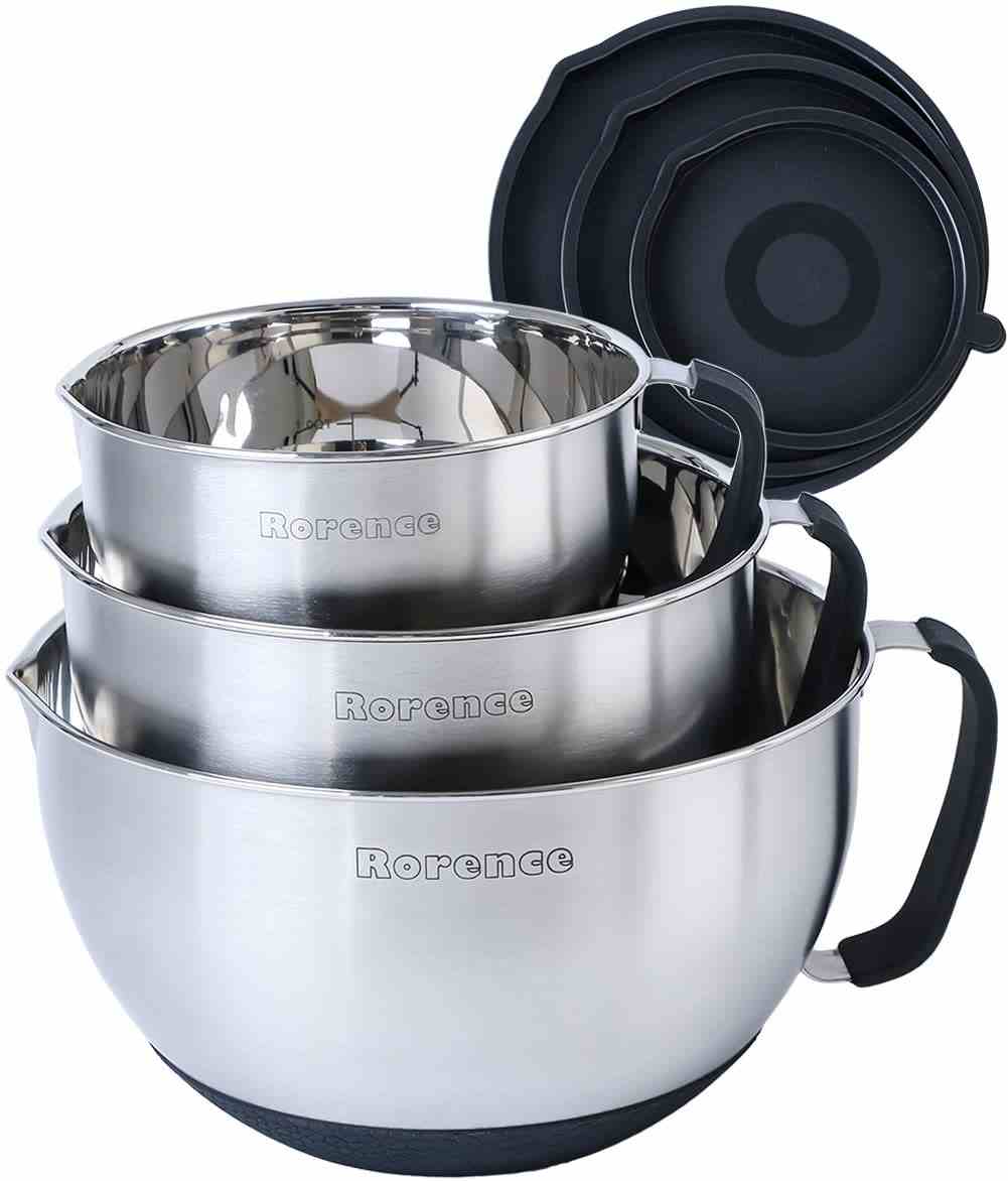 Rorence Non-Slip Mixing Bowls With Pour Spout