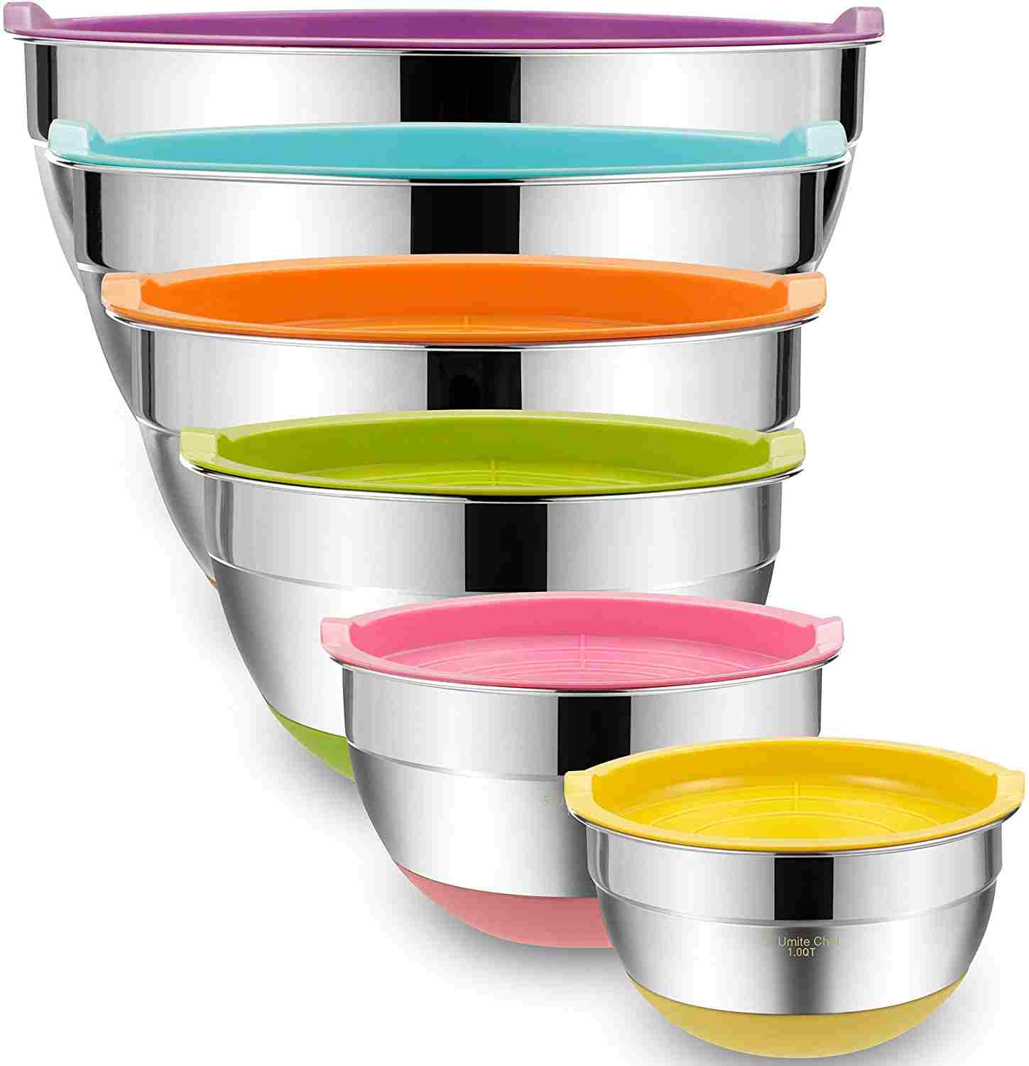 Umite Chef Stainless Steel Metal Mixing Bowls