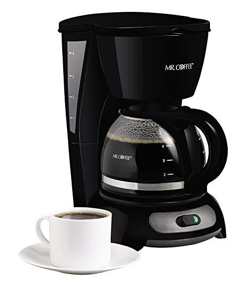 Mr. Coffee 4-Cup Switch Coffee Maker, Black