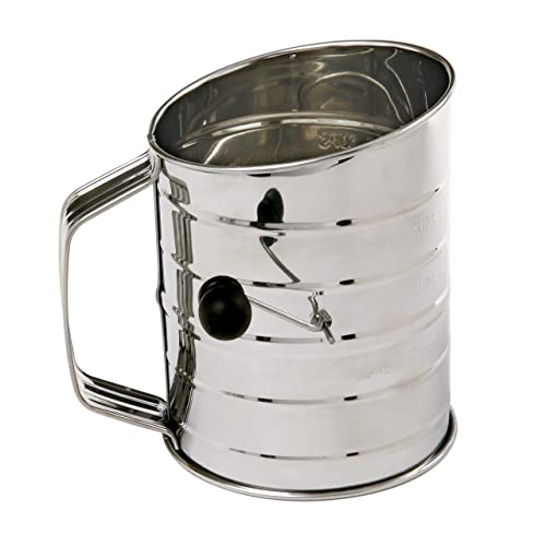 Norpro 3-Cup Stainless Steel Rotary Hand Crank Flour Sifter