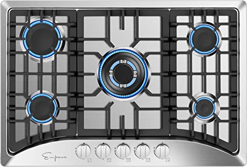 Empava 30″ 5 Italy Sabaf Burners Gas Stove EMPV-30GC5B70C – Most Versatile Gas Cooktop