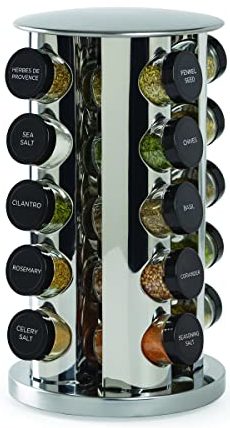 Kamenstein 30020 Revolving 20-Jar Countertop Spice Rack Tower