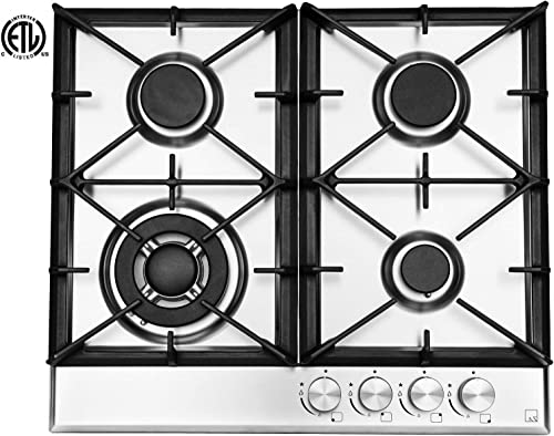 Ramblewood High Efficiency 4 Burner Natural Gas Cooktop GC4-50N – Best Gas Cooktop for Slow Cookingv