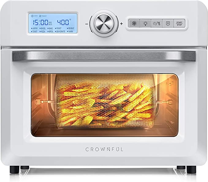 CROWNFUL TO5712T-UL 10-in-1 Countertop Air Fryer Rotisserie