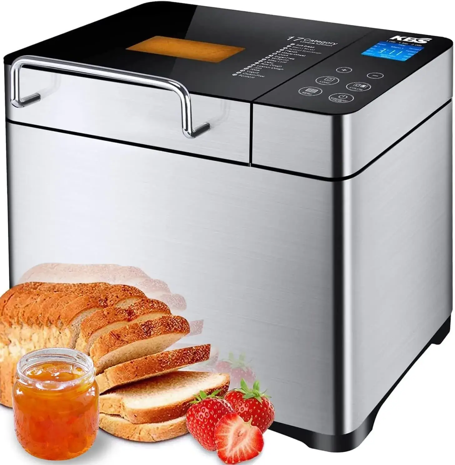 KBS Stainless Steel Bread Machine - Most Versatile Small Bread Machine