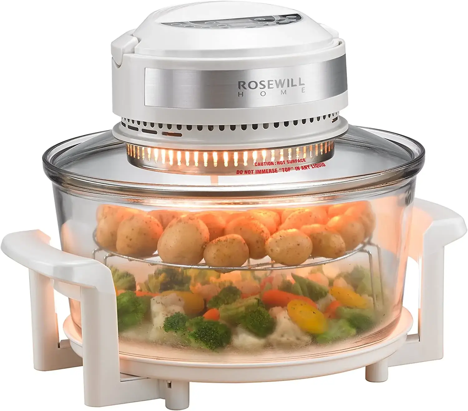 Rosewill Infrared glass air fryer with Stainless Steel Extender - Best Glass Air Fryer