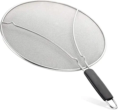 Medium Splatter Screen for Frying Pan – Stops Almost 100% of Hot Oil Splash – Best Small Splatter Screen