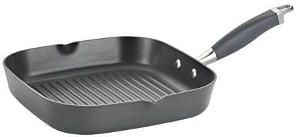 Anolon Advanced Nonstick Deep Square Grill Pan, Gray