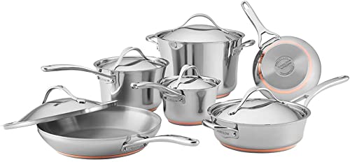 Anolon Nouvelle Stainless Steel Cookware Pots and Pans Set, 11 Piece – Best Value Anolon Cookware for the Money