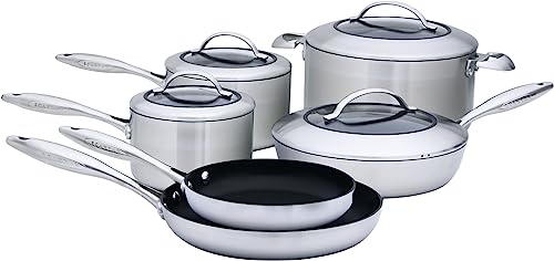 CTX Cookware Set, 10-Piece – Best Brushed Stainless Steel Scanpan Cookware Set
