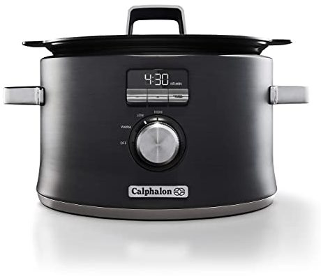 Calphalon Digital Sauté Slow Cooker, Dark Stainless Steel