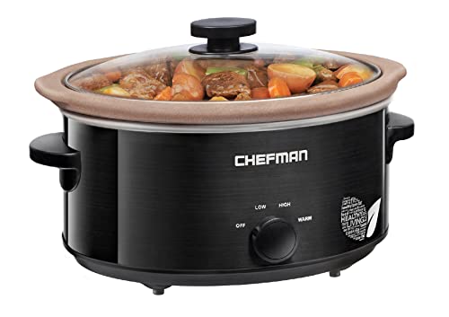 Chefman Slow Cooker, All-Natural XL 5 Qt. Pot