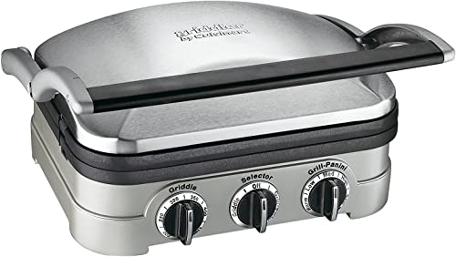 Cuisinart GR-4NP1 5-in-1 Griddler – Best Stainless Steel Dual Temp Electric Griddle