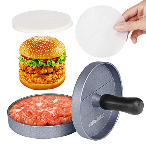 Gwhole Non-Stick Burger Press Aluminum Hamburger Patty Maker