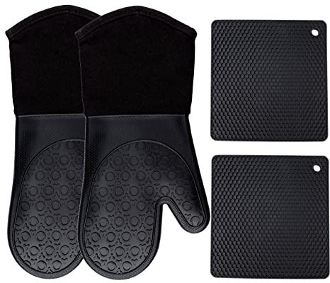 Homwe Silicone Oven Mitts And Potholders