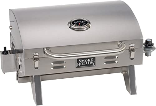 Masterbuilt 205 Stainless Steel Gas Grill – Best Portable Tailgate Grill with Warming Rack