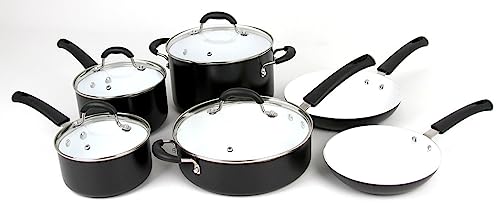 Oneida 10pc Aluminum PFOE PTFE Free Non-Stick Ceramic Cookware Set