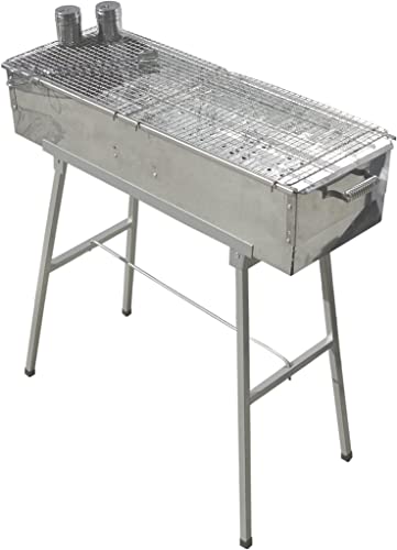 Party Griller Yakitori Grill 32” x 11” Portable Stainless Steel Charcoal Barbecue Grill – Best Party Yakitori Grill