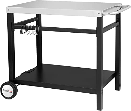 Royal Gourmet Double-Shelf Movable Dining Cart Table – Best Outdoor Grill Carts
