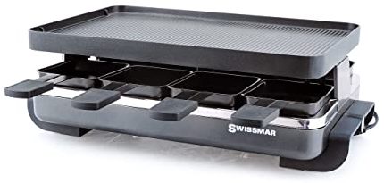 Swissmar Classic 8 Person Anthracite Raclette With Cast Aluminum Grill Plate
