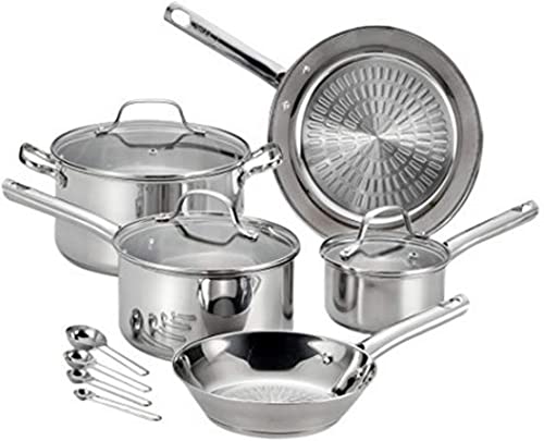 T-fal Pro E760SC Performa Stainless Steel Cookware Set, 12-Piece – Best T-Fal Cookware Set for Induction Cooktops