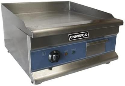 UniWorld 20” Stainless Steel Electric Griddle – Best Stainless Electric Griddle for Heavy Duty Commercial Use