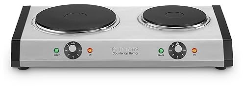 Cuisinart Cb-60 Cast-Iron Double Burner, Stainless Steel