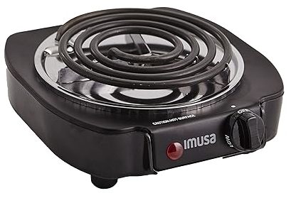 Imusa Usa Gau-80305 Electric Single Burner 1100-Watts, Black