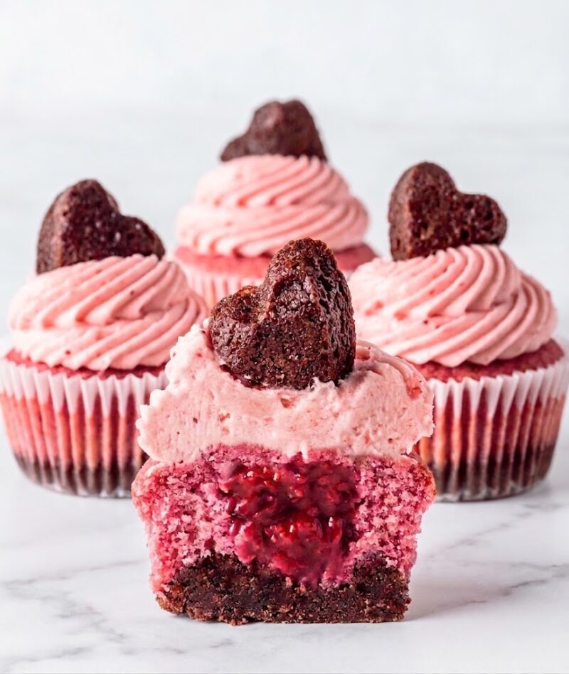 Strawberry Brownie Cupcakes Recipe