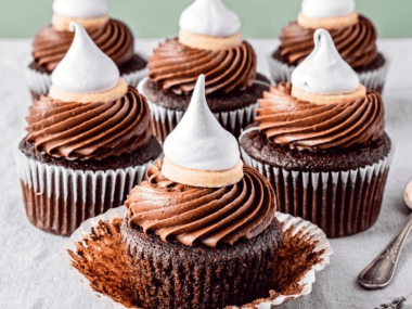 Chocolate Marshmallow Cookie Cupcakes Recipe