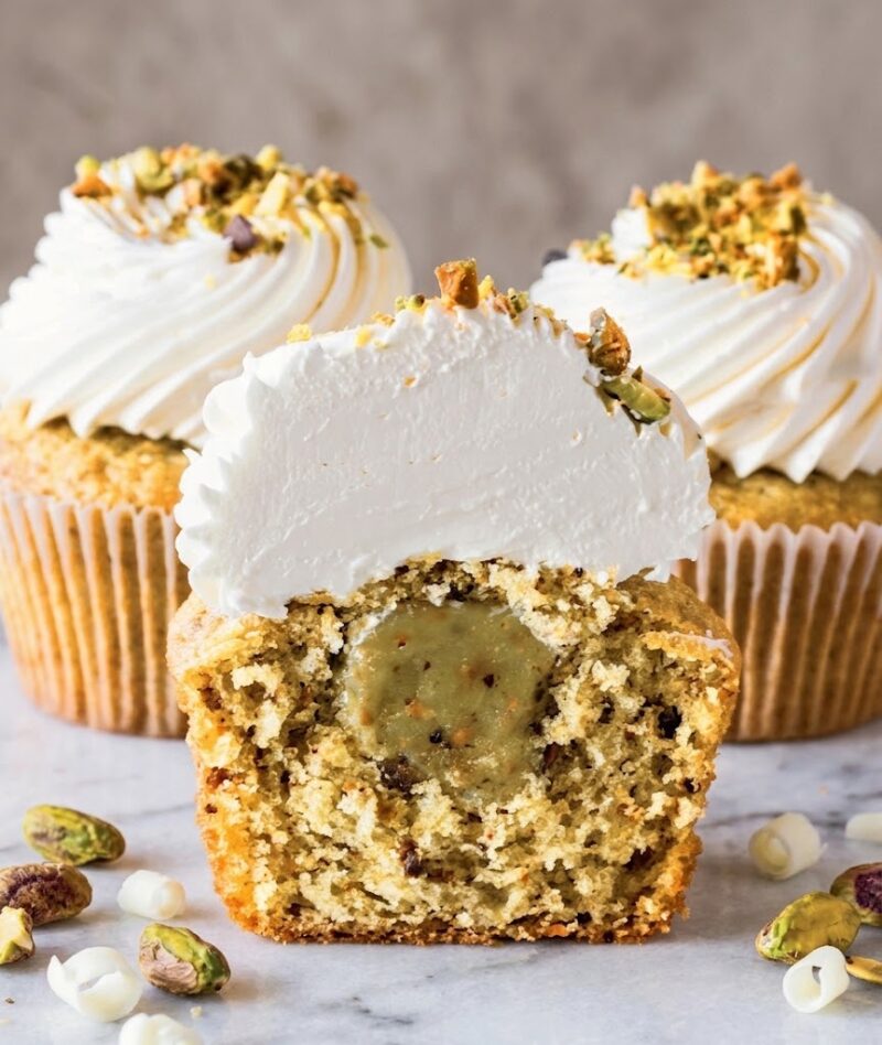 White Chocolate Pistachio Cupcakes Recipe