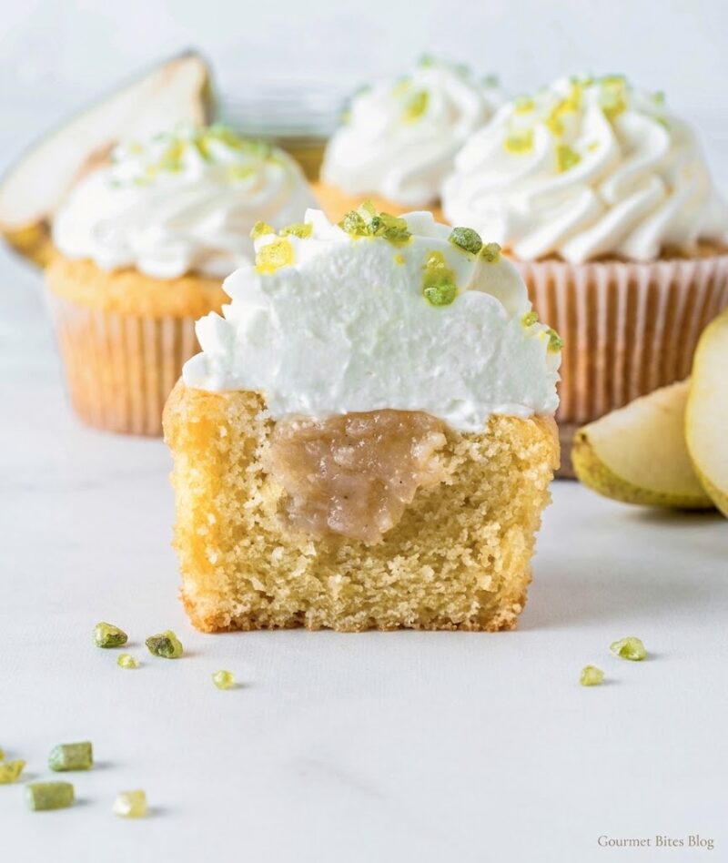 Pear Olive Oil Cupcakes Recipe