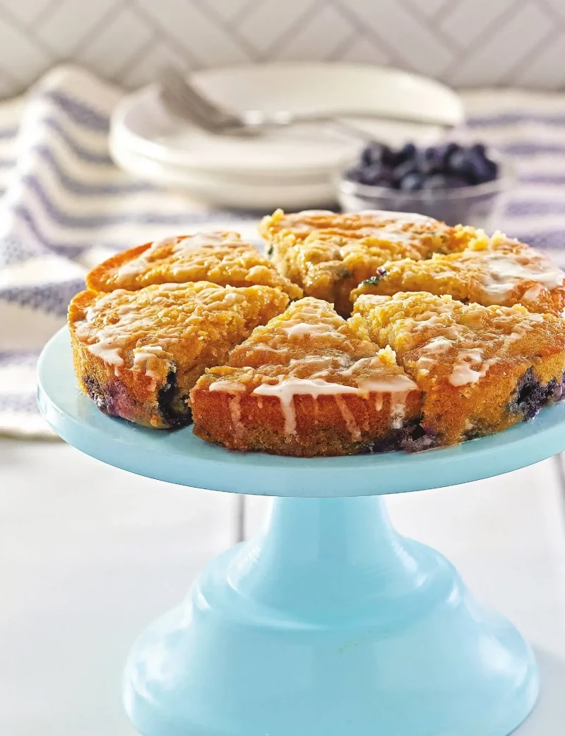 Air Fryer Blueberry Coffee Cakes by Robin Fields