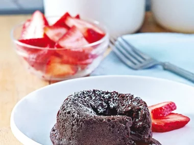 Air Fryer Chocolate Lava Cakes Recipe by Robin Fields