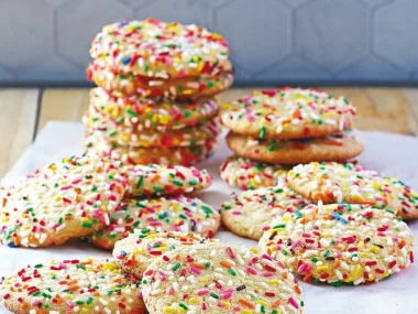 Air Fryer Confetti Cake Mix Cookies Recipe by Robin Fields