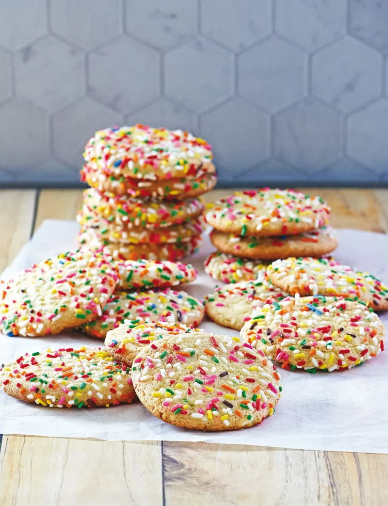 Air Fryer Confetti Cake Mix Cookies Recipe by Robin Fields