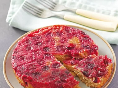 Air Fryer Cranberry Upside-Down Cake Recipe by Robin Fields