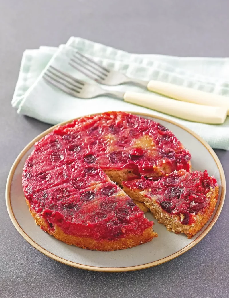 Air Fryer Cranberry Upside-Down Cake Recipe by Robin Fields