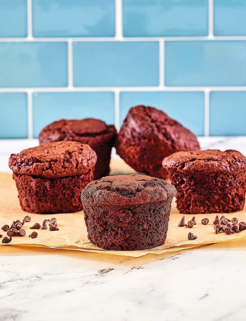 Air Fryer Double Chocolate Muffins Recipe by Aileen Clark
