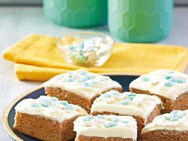 Air Fryer Frosted Gingerbread Bars Recipe by Robin Fields