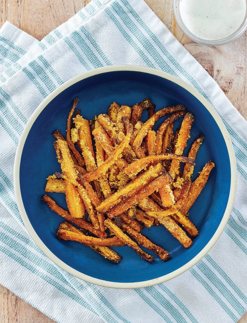 Air Fryer Garlic Parmesan Carrot Fries Recipe by Aileen Clark